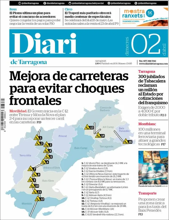 Cop d'ull als diaris d'aquest dimecres 2 d'abril