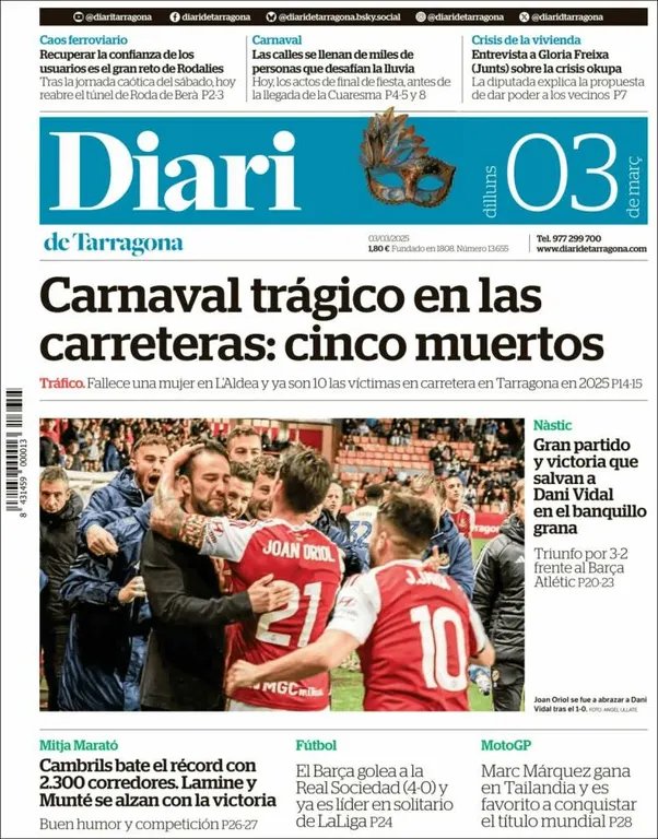 Cop d'ull als diaris d'aquest dilluns 3 de març