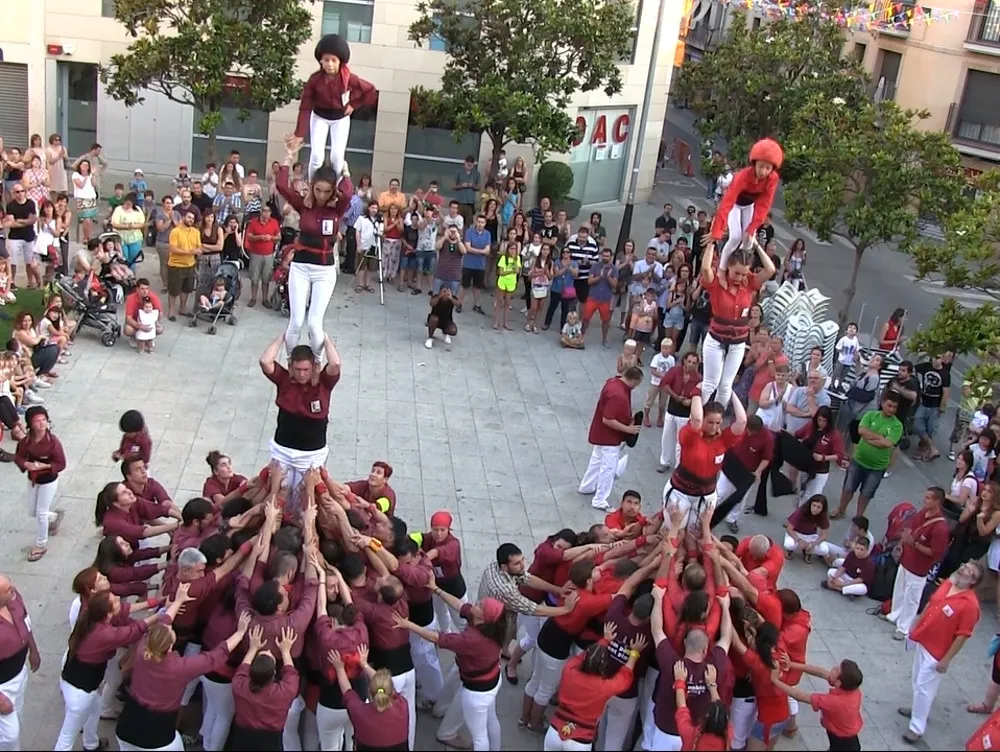 Els dos pilars d'inici de la diada castellera d'aquest dissabte