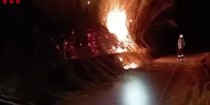 Incendi de vegetació a la urbanització de la partida dels Fontanals