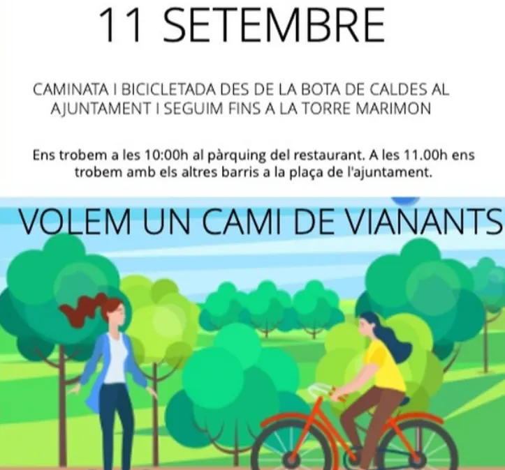L’Associació de Veïns dels Saulons impulsa una bicicletada-caminada per demanar camins de vianants entre les urbanitzacions i el nucli urbà