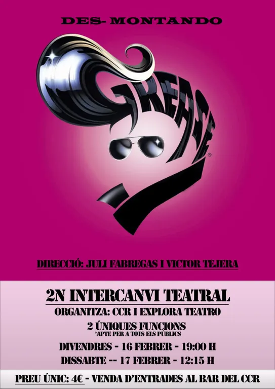 Un grup de teatre de Madrid porta a Pineda el musical 'Des-montando Grease'