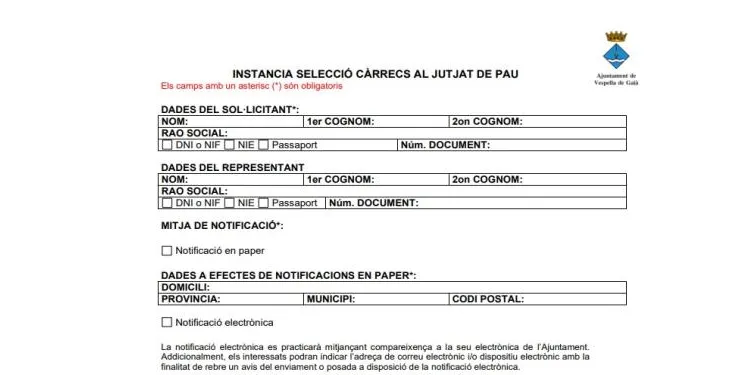 Es busca jutge de pau per a Vespella de Gaià