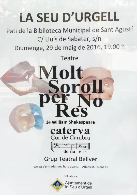 Caterva i el Grup Teatral Bellver s'uneixen en l'obra de teatre 'Molt soroll per no res'