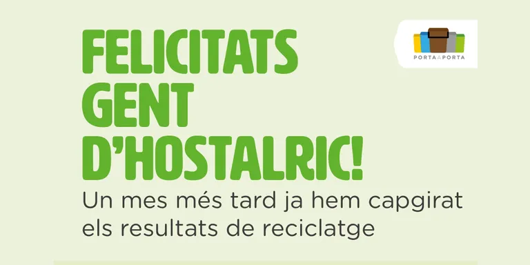 Hostalric triplica la xifra de recollida selectiva durant el primer mes del porta a porta