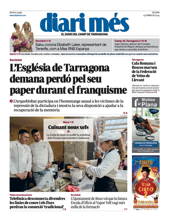 Cop d'ull als diaris d'aquest dilluns 15 d'abril
