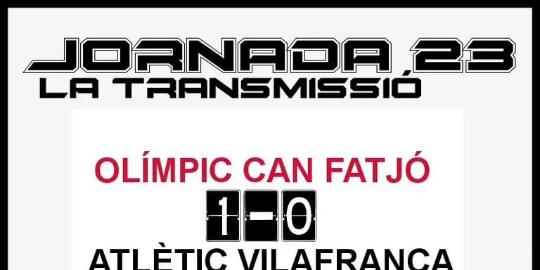 A PEU DE CAMP - JORNADA 23 - OLÍMPIC CAN FATJÓ