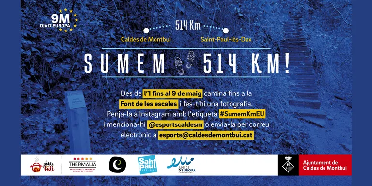 Caldes organitza la tercera edició de la caminada ‘Sumem Km’ per celebrar el Dia d’Europa
