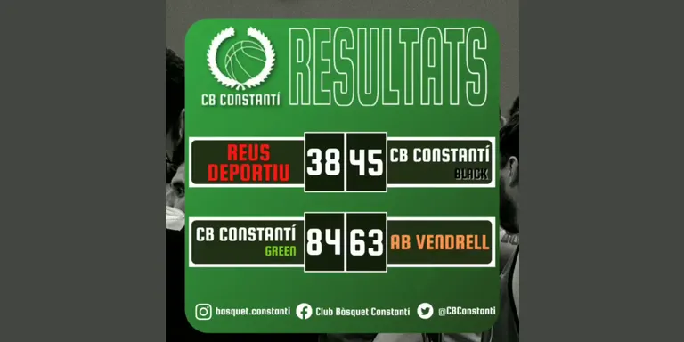 Doble victòria del sènior Green i Black del CB Constantí