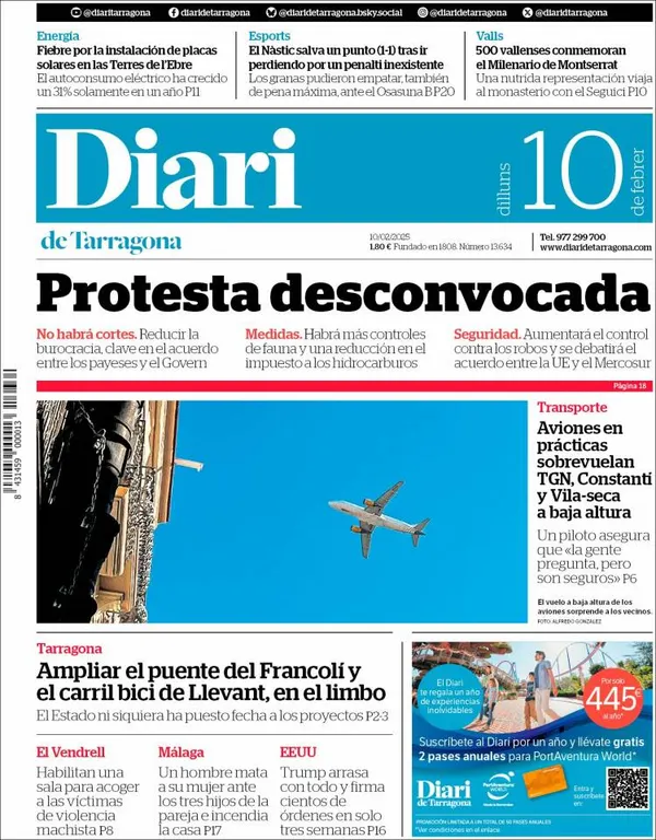 Cop d'ull als diaris d'aquest dilluns 10 de febrer