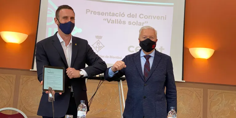 L’Ajuntament i la patronal Cecot han signat avui dimarts el conveni «Vallès Solar», per impulsar conjuntament projectes de transició energètica a les empreses