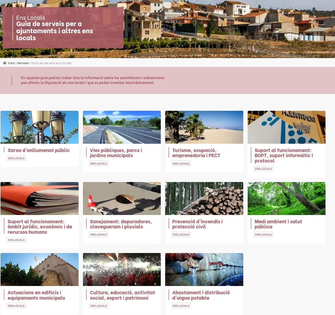 La Diputació renova la Guia de Serveis que facilita l’accés a les subvencions per a ens locals i ciutadania