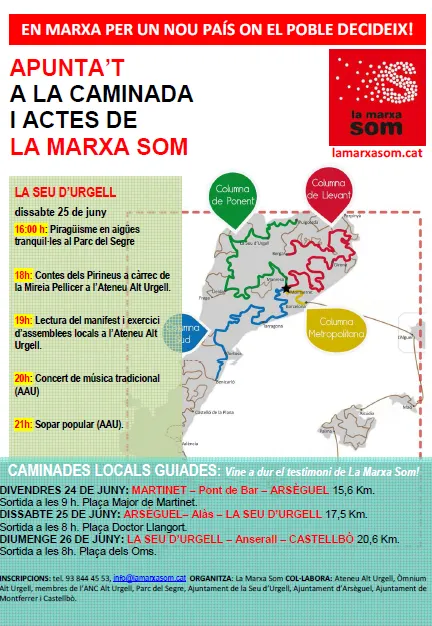 La Marxa Som arriba a l'Alt Urgell provinent de la Cerdanya
