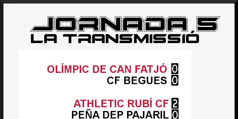 A PEU DE CAMP - JORNADA 5 dijous