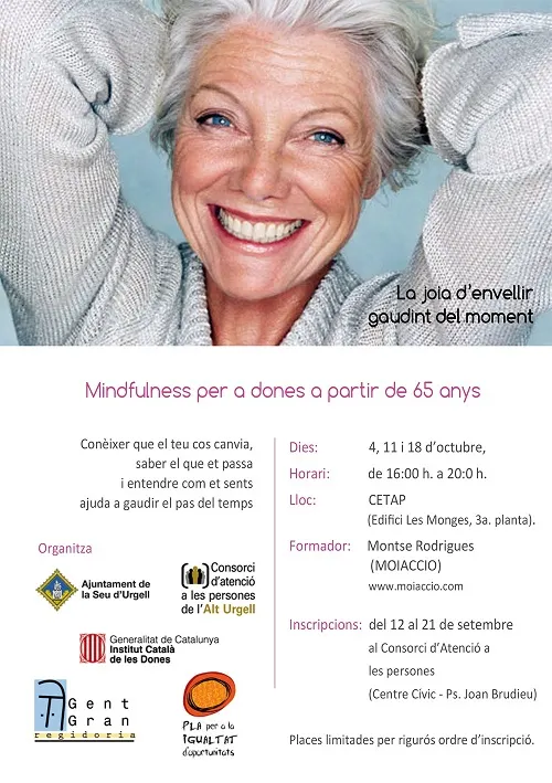 Taller gratuït de mindfulness i benestar a la Seu per a dones majors de 65 anys