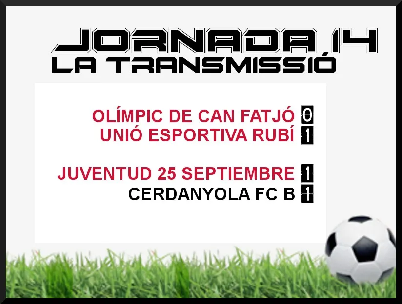 A PEU DE CAMP - JORNADA 14 diumenge