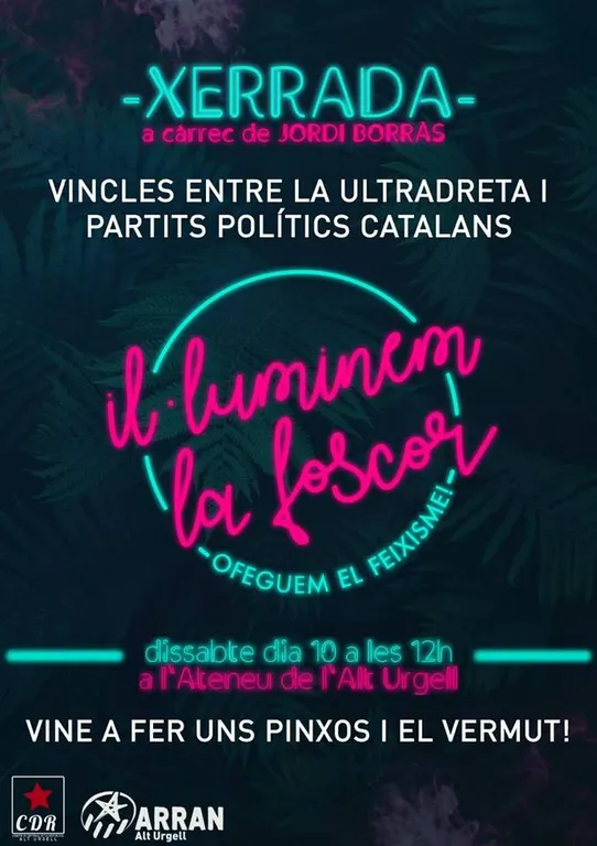 Jordi Borràs parla a la Seu sobre els vincles entre la ultradreta i partits polítics catalans