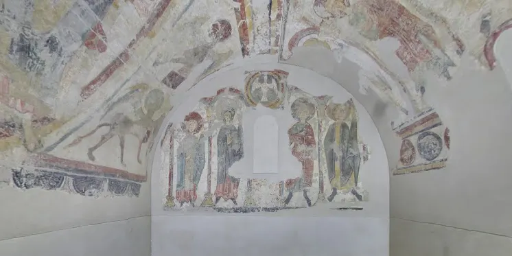 Els frescos de Santa Coloma es traslladen a Aixovall