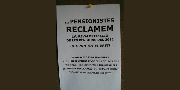 Pensionistes de la Seu es troben per defensar els seus drets
