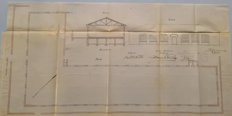L'arxiu municipal presenta el plànol i la petició oficial per construir la fàbrica de La Llana, que daten de 1919