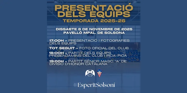 El Futbol Sala Solsona duu a terme la presentació oficial dels equips de la temporada