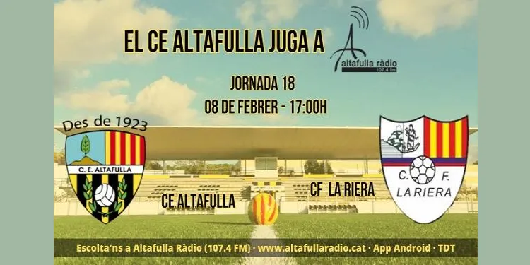 CE Altafulla – CF La Riera: derbi de necessitats al Joan Pijuan