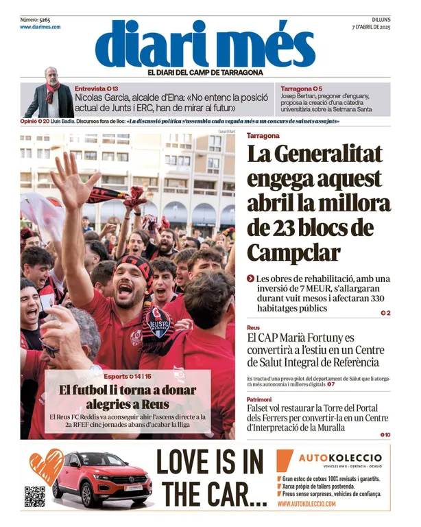Cop d'ull als diaris d'aquest dilluns 7 d'abril