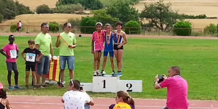 Marta Mitjans, campiona de Catalunya en mil metres llisos en categoria benjamí