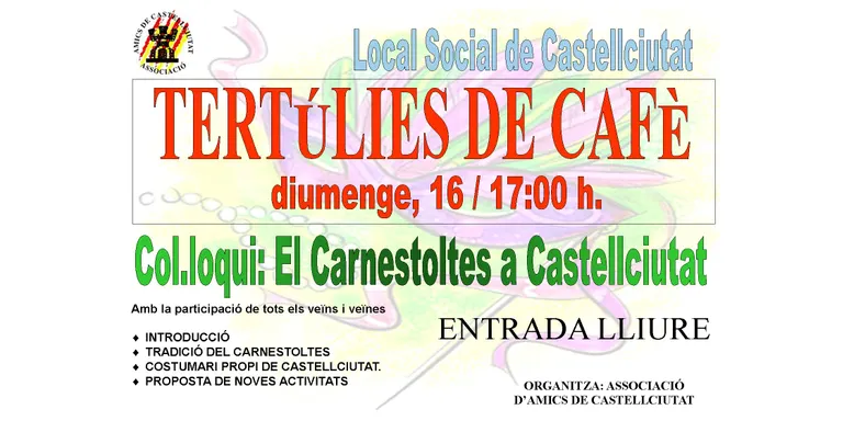 Castellciutat enceta els actes del Carnaval 2014 amb un col.loqui sobre la celebració