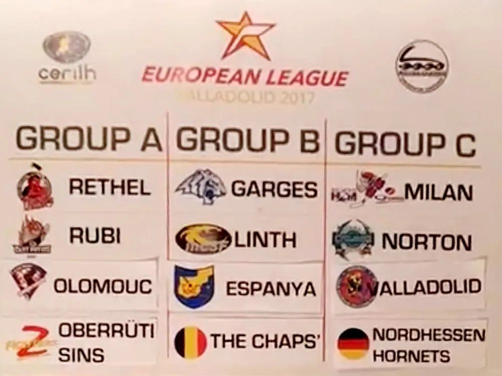 El quadre de competició per a la European League / Foto: CERILH