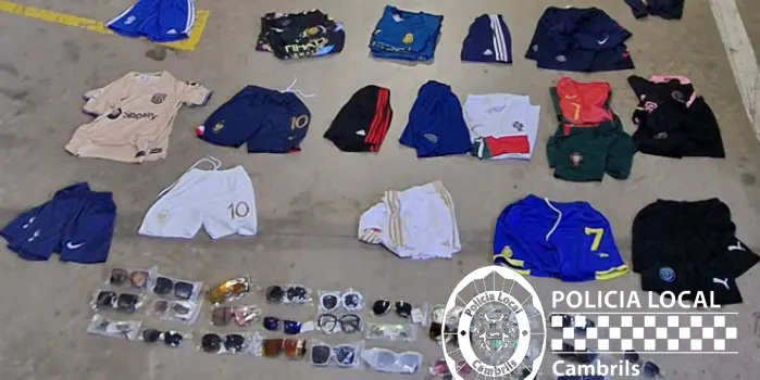 La Policia de Cambrils intervé 350 equipaments esportius falsificats que anaven dirigits al top manta de les platges
