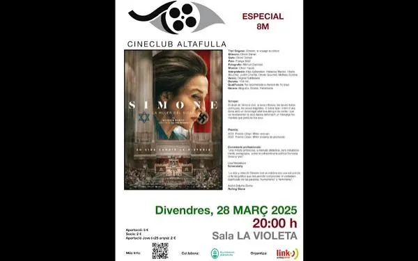 Altafulla tanca la commemoració del 8M amb la projecció de ‘Simone, la mujer del siglo’, a càrrec del Cineclub Link