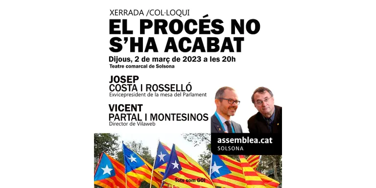 L'ANC programa una xerrada-col·loqui a Solsona
