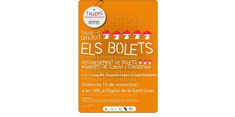 Taller gratuït sobre bolets a càrrec de la gent gran de la Seu
