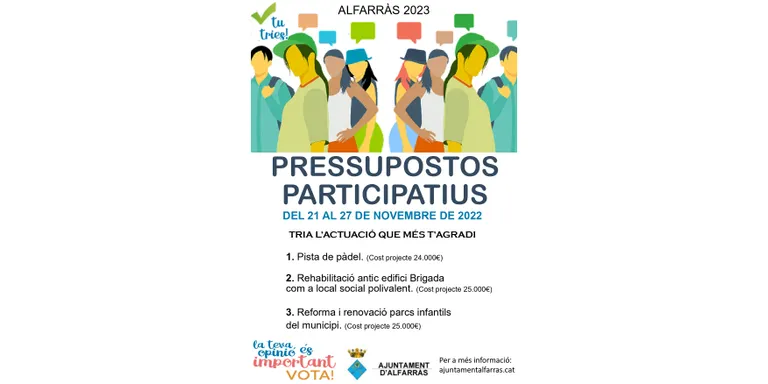 Pressupostos participatius 2022 d'Alfarràs