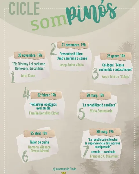 Veïns de Pinós conduiran un cicle d'activitats de temàtiques diverses promogut per l'Ajuntament