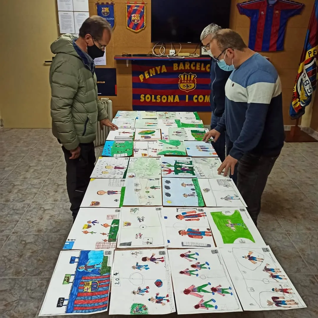 Wiam Bougakchan i Abril García guanyen el 4t concurs de dibuix de la Penya Barcelonista