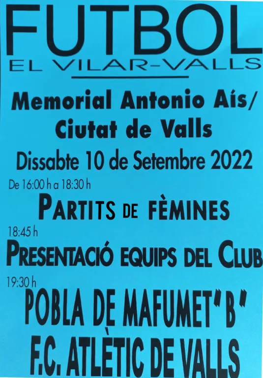 L’Atlètic de Valls es presenta davant la seva afició