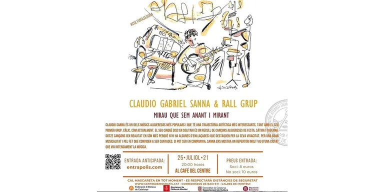 Claudio Gabriel Sanna portarà el folk de l'Alguer aquest diumenge a l'ateneu El Centre