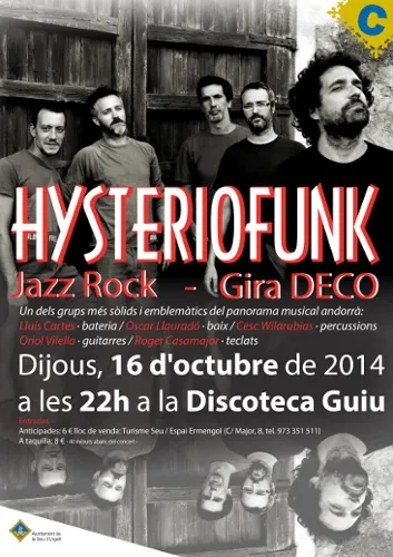 Concert a la Seu d'Urgell del grup andorrà Hysteriofunk