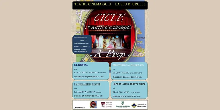 L'espectacle de titelles 'La Caputxeta vermella' enceta el Cicle d'Arts Escèniques 'A prop'