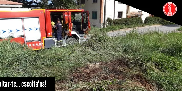 Un incendi provocat per un petard fa activar els bombers a Castellterçol