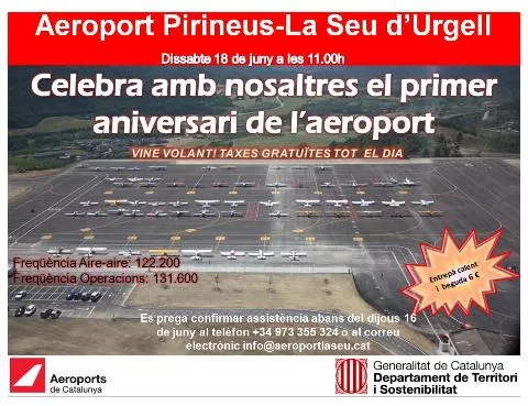 Primer aniversari de la reobertura de l'aeroport Pirineus-La Seu d'Urgell