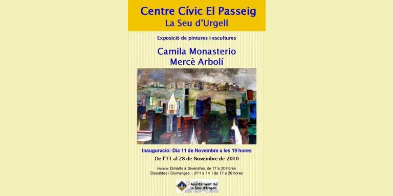 Camila Monasterio i Mercè Arbolí exposen 'A dues mans' al Centre Cívic
