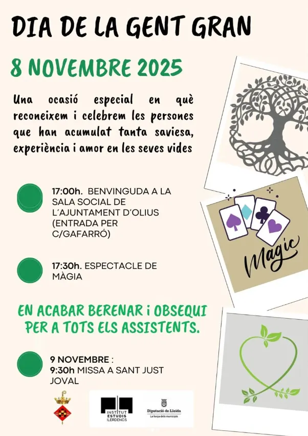 Olius celebra aquest cap de setmana el Dia de la Gent Gran