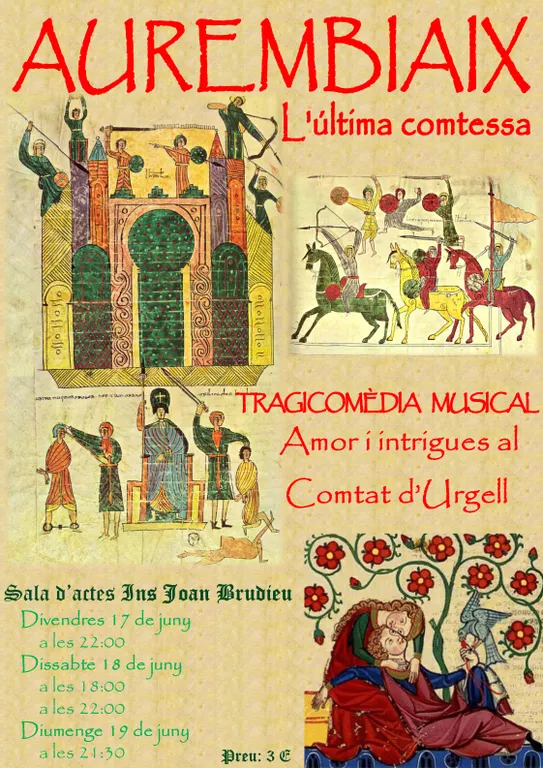 Alumnes de l'INS Joan Brudieu estrenen la tragicomèdia musical 'Aurembiaix. L'última comtessa'