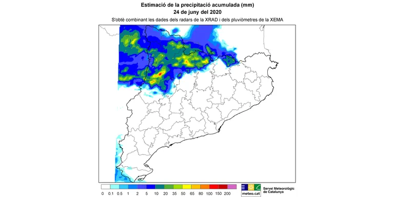 Més de 65 l/m2 de pluja aquest dia de Sant Joan a la Seu d'Urgell