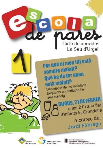 L'escola de pares de la Seu proposa una xerrada sobre la salut dels fills