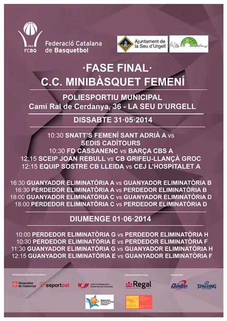 Ciutat del Bàsquet Català 2014 - Fase final del Campionat de Catalunya de minibàsquet
