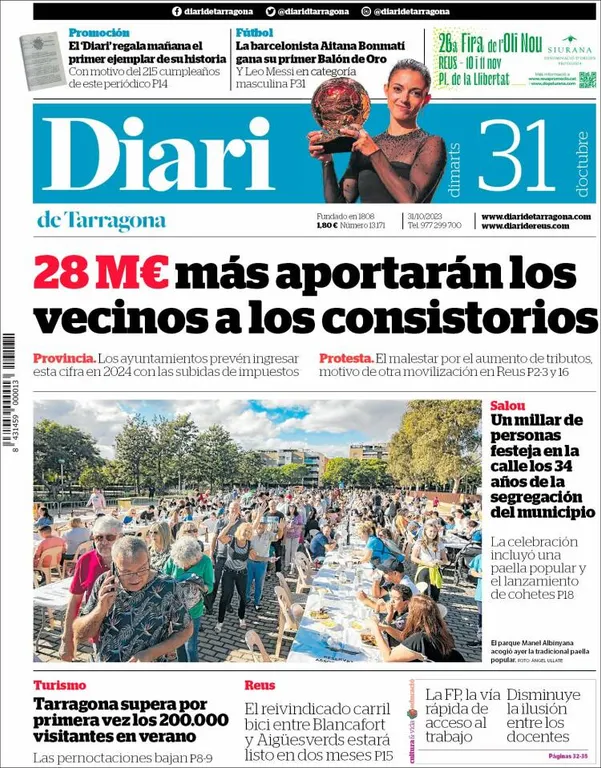 Cop d'ull als diaris d'aquest dimarts 31 d'octubre